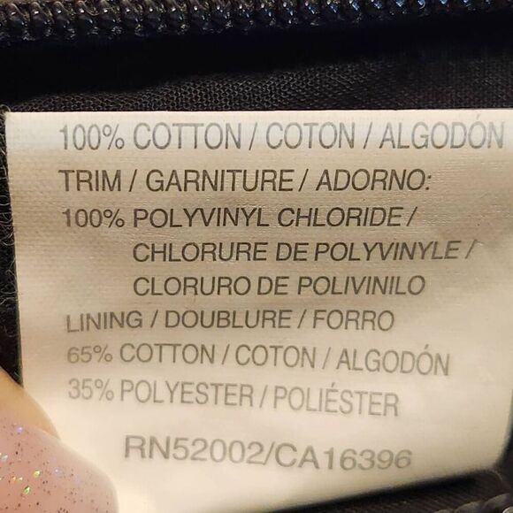 Vintage Liz Claiborne crochet woven cotton mini shoulder bag black brown strap - Picture 9 of 10